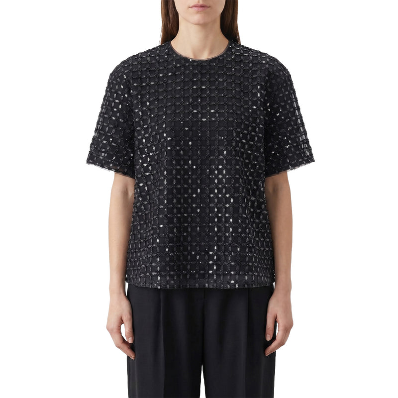 Rotate Shirt mit Pailletten Damen