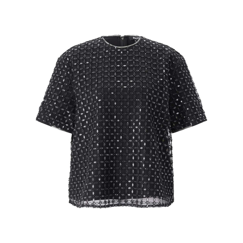 Rotate Shirt mit Pailletten Damen