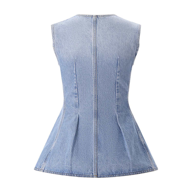 Rotate Top aus Denim Damen