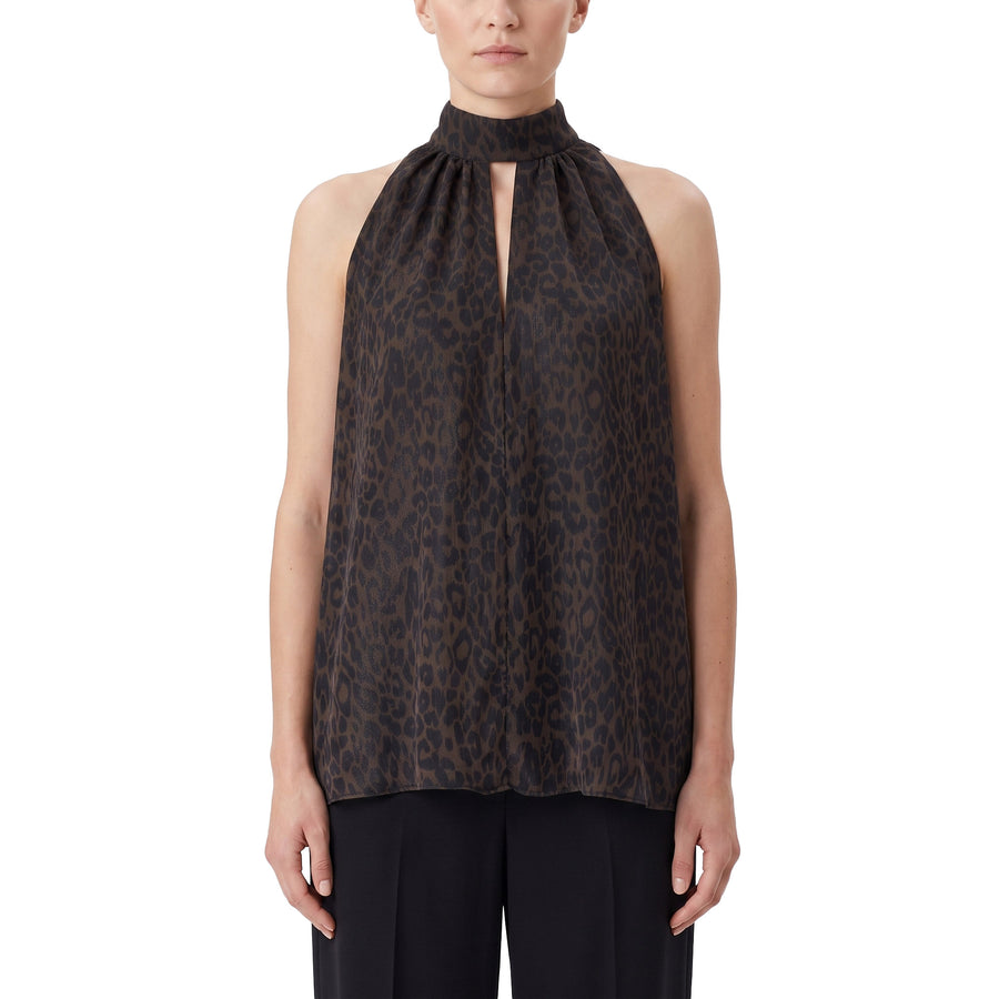Rotate Top mit Animalprint Damen