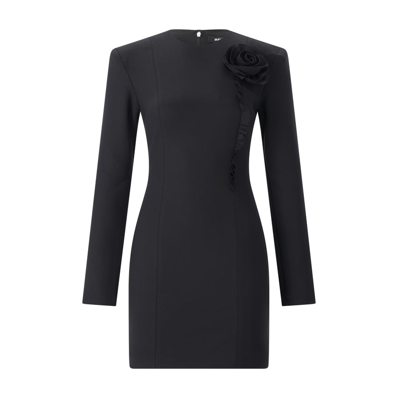 Minikleid aus Crêpe 40 / Schwarz