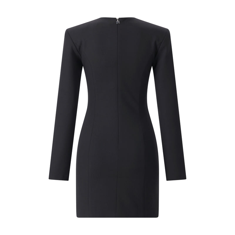 Minikleid aus Crêpe 40 / Schwarz