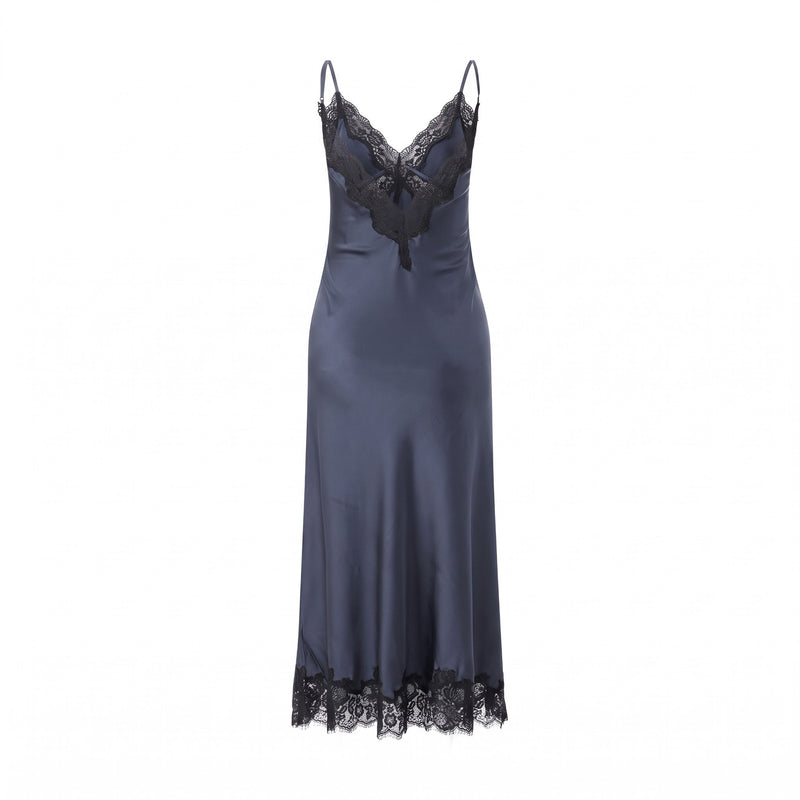 Midikleid aus Seide-Mix