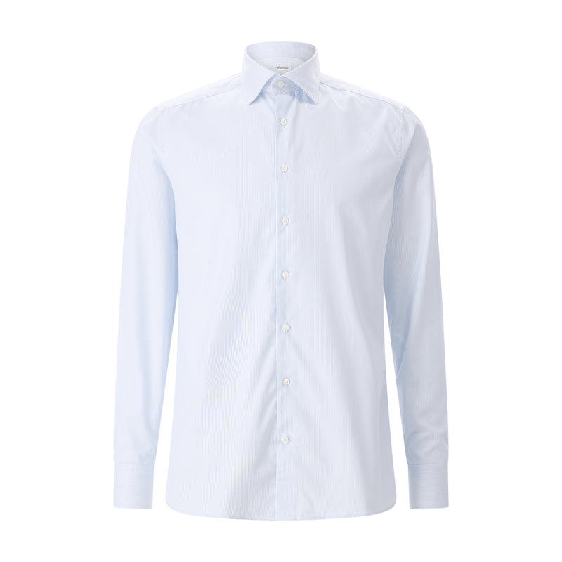 Slim-Line Hemd mit Streifen 44 / Hellblau