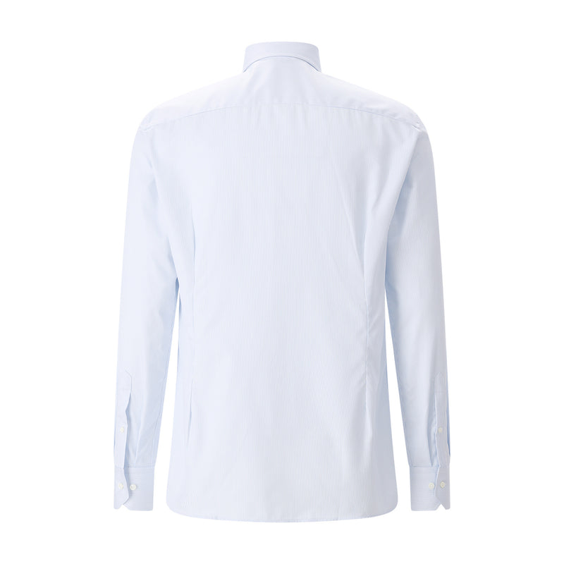 Slim-Line Hemd mit Streifen 44 / Hellblau