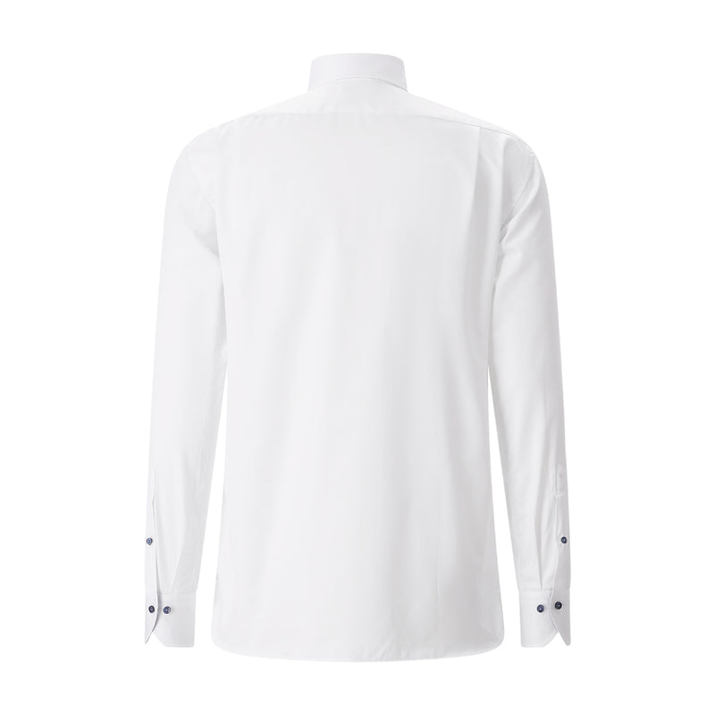 Regular-Fit Hemd mit Kontraststoff 47 / Weiß