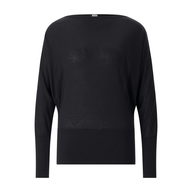 Weites Langarmshirt L / Schwarz