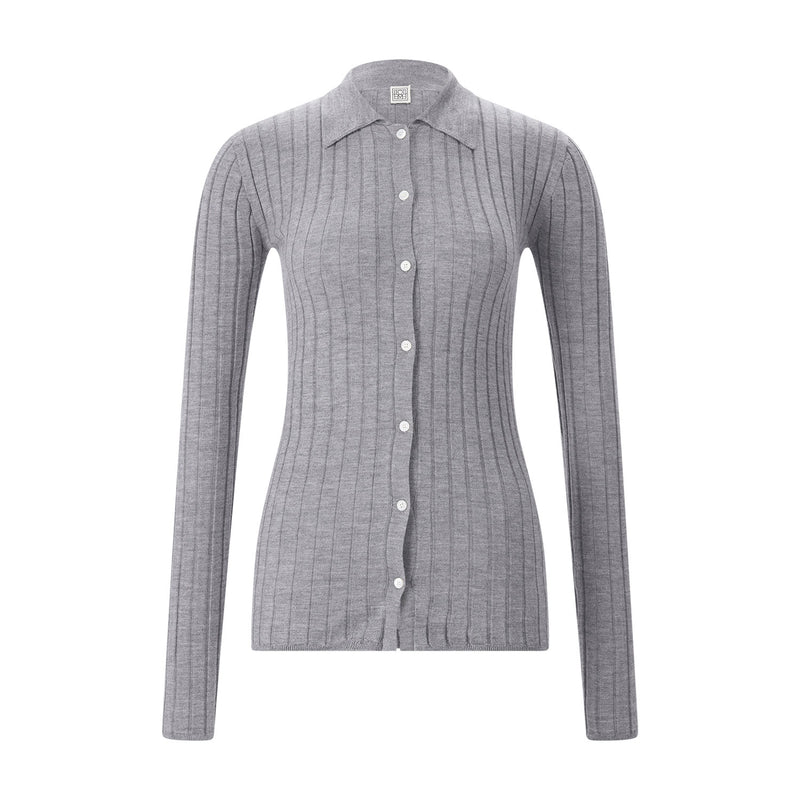 Strickjacke aus Kaschmir-Seiden-Mix XL / Grau