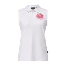 Ärmelloses Poloshirt XL / Weiß