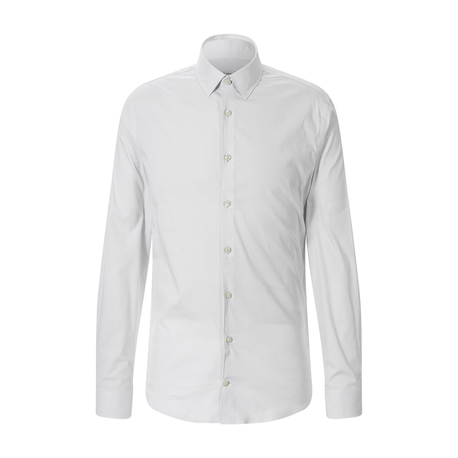 Slim-Fit Hemd aus Baumwoll-Mix 40 / Weiß