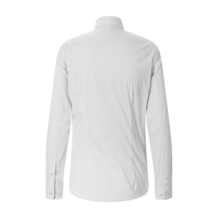 Slim-Fit Hemd aus Baumwoll-Mix 40 / Weiß