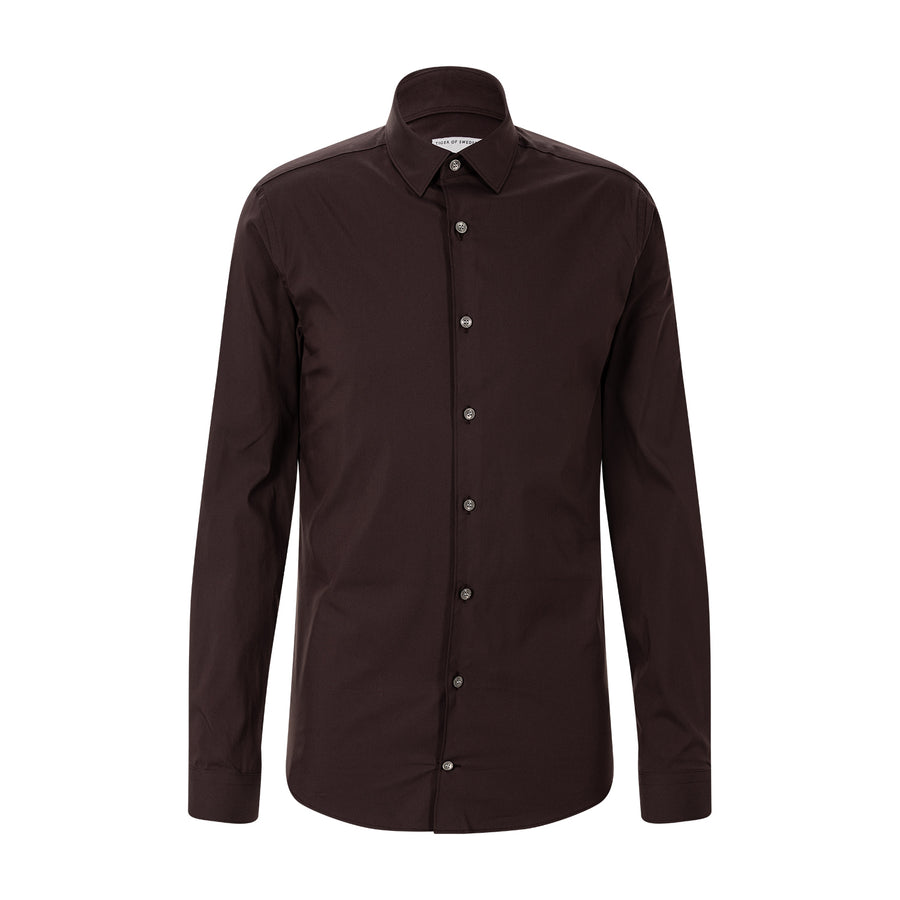 Slim-Fit Hemd aus Baumwoll-Mix 40 / Rot