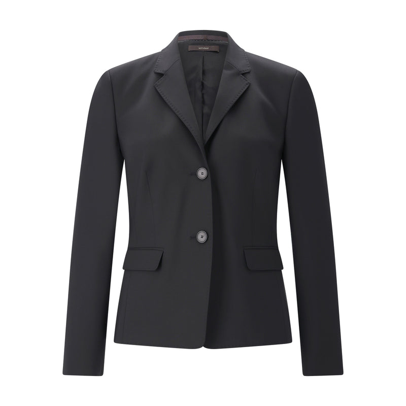 Slim-Fit Blazer aus Schurwolle 46 / Schwarz