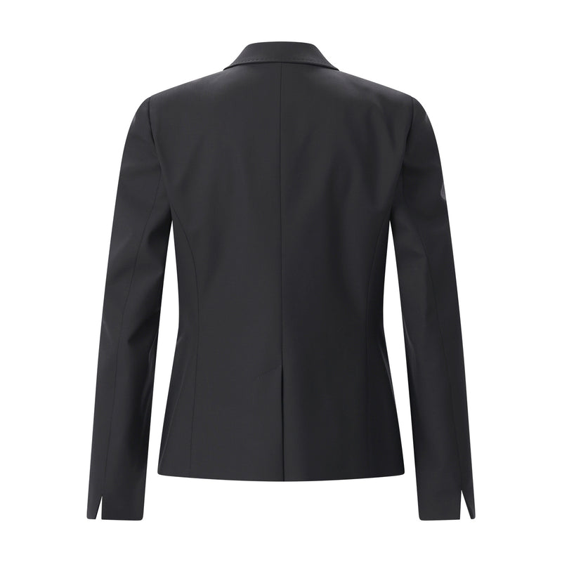 Slim-Fit Blazer aus Schurwolle 46 / Schwarz