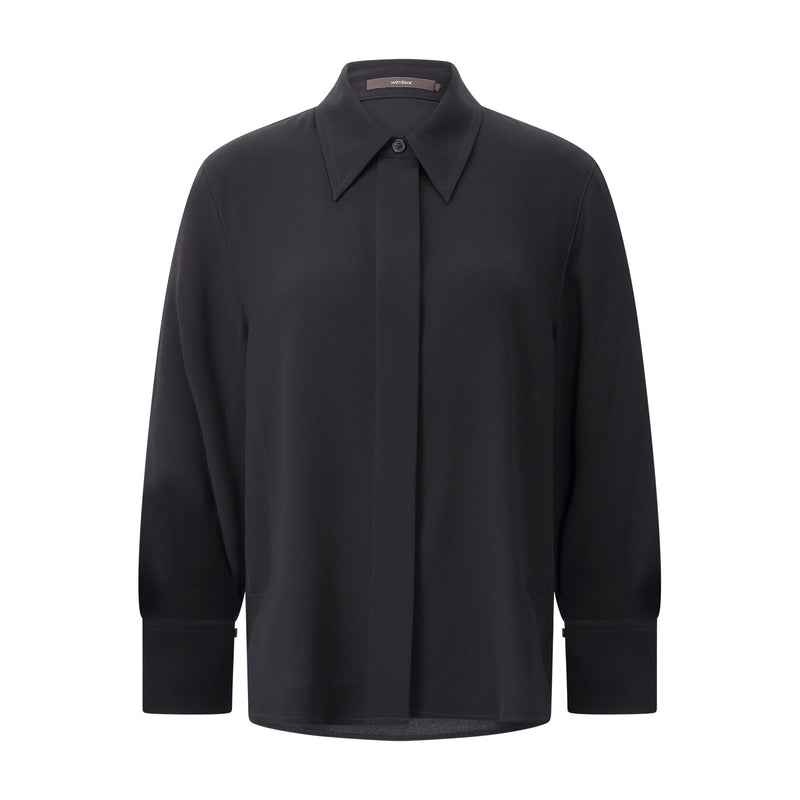 Windsor Hemdbluse mit Haifischkragen Damen