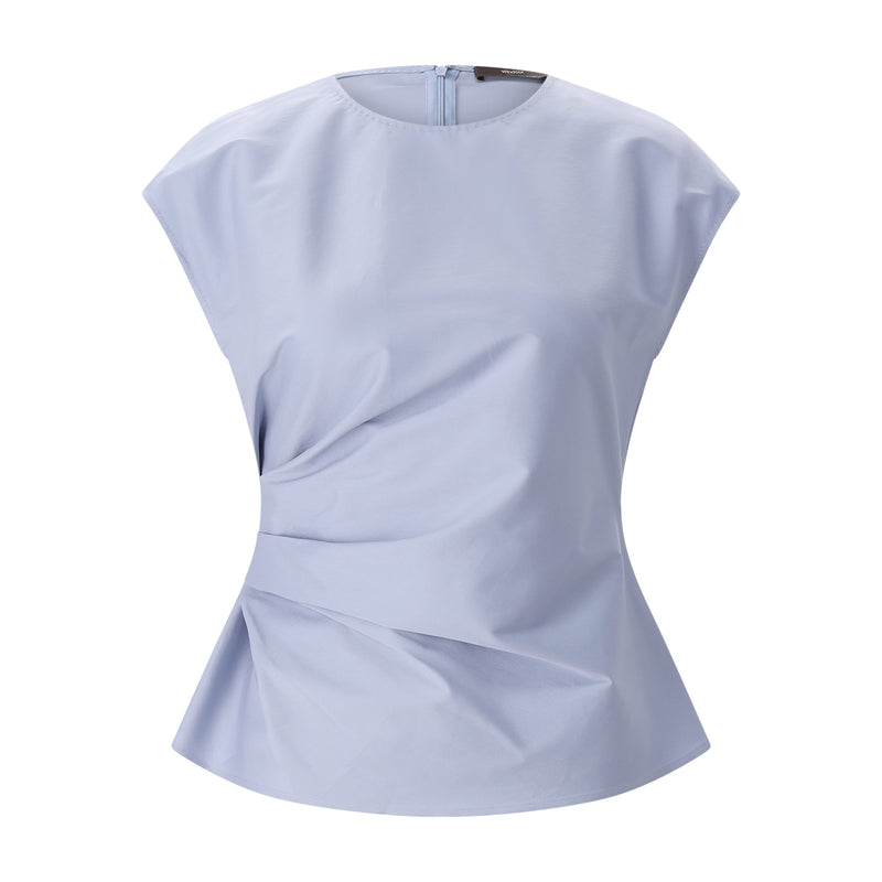 Top aus Baumwollmix 42 / Hellblau