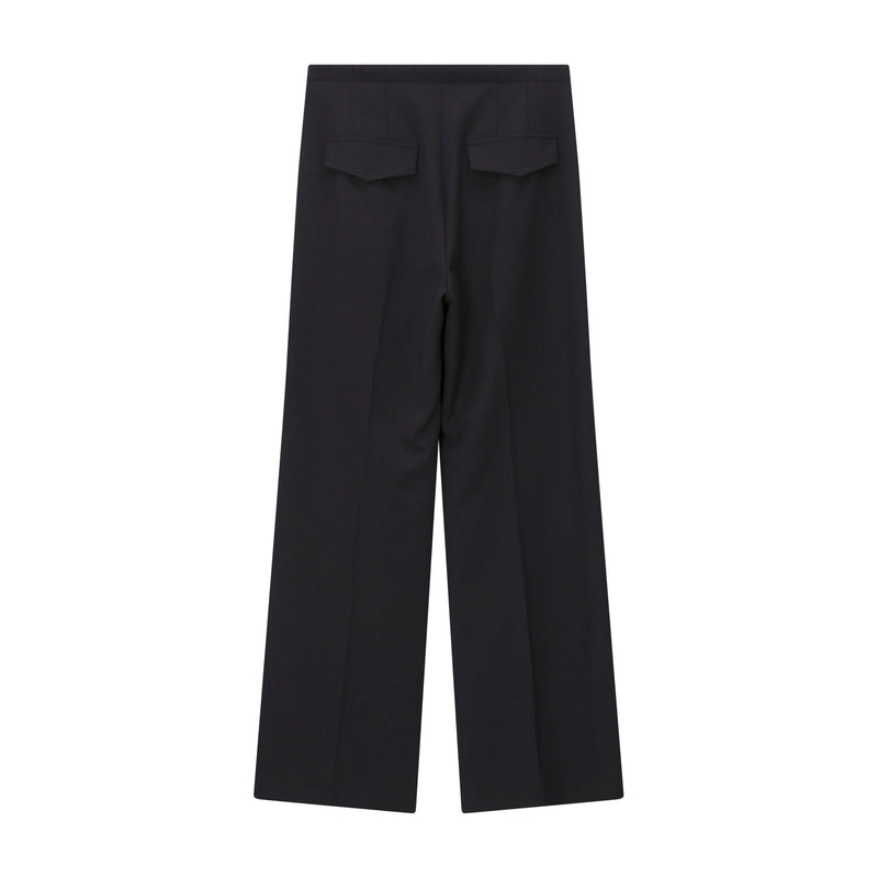 Slim-Fit Hose aus Viskose-Mix 46 / Schwarz