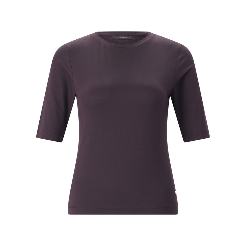 Slim-Fit T-Shirt 44 / Dunkellila