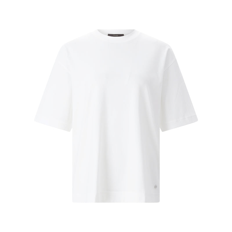 Weites T-Shirt aus Baumwolle 42 / Weiß