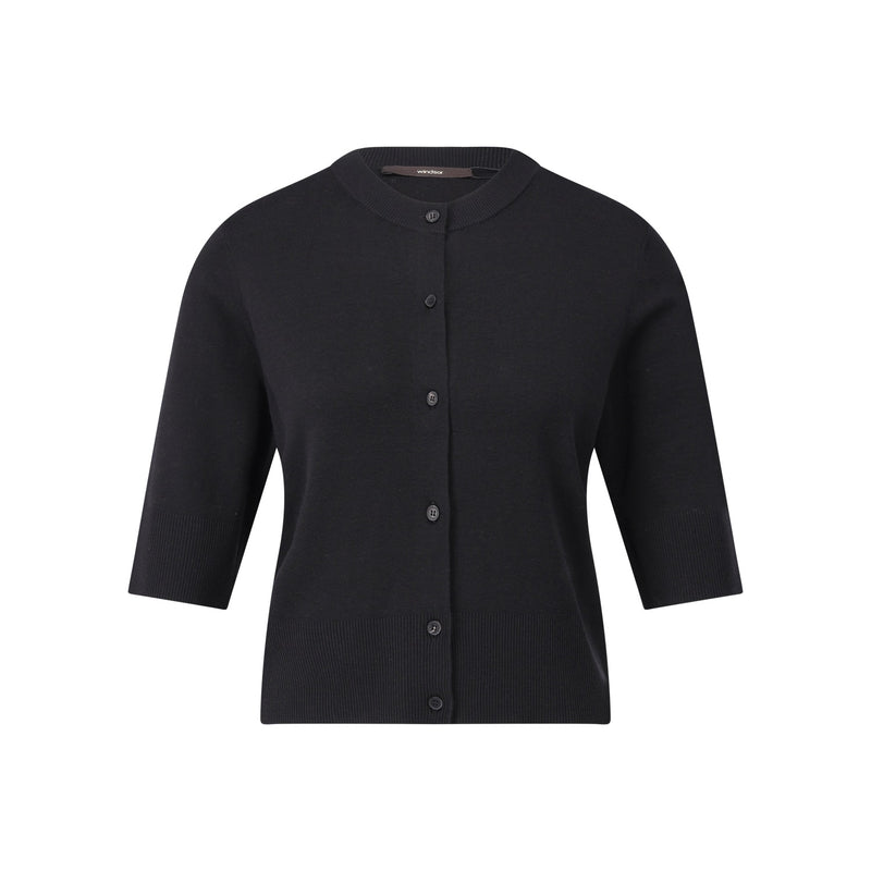 Windsor 3/4-Arm Strickjacke mit Seide Damen