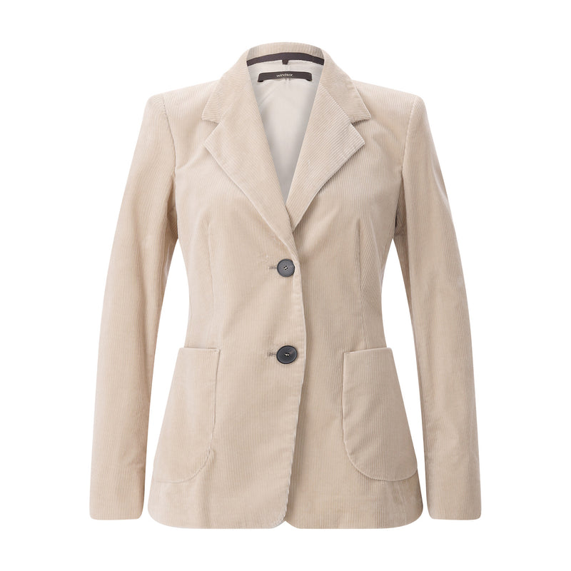 Cordblazer aus Baumwoll-Mix 44 / Beige