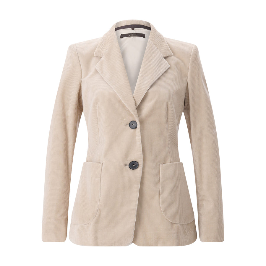 Cordblazer aus Baumwoll-Mix 44 / Beige