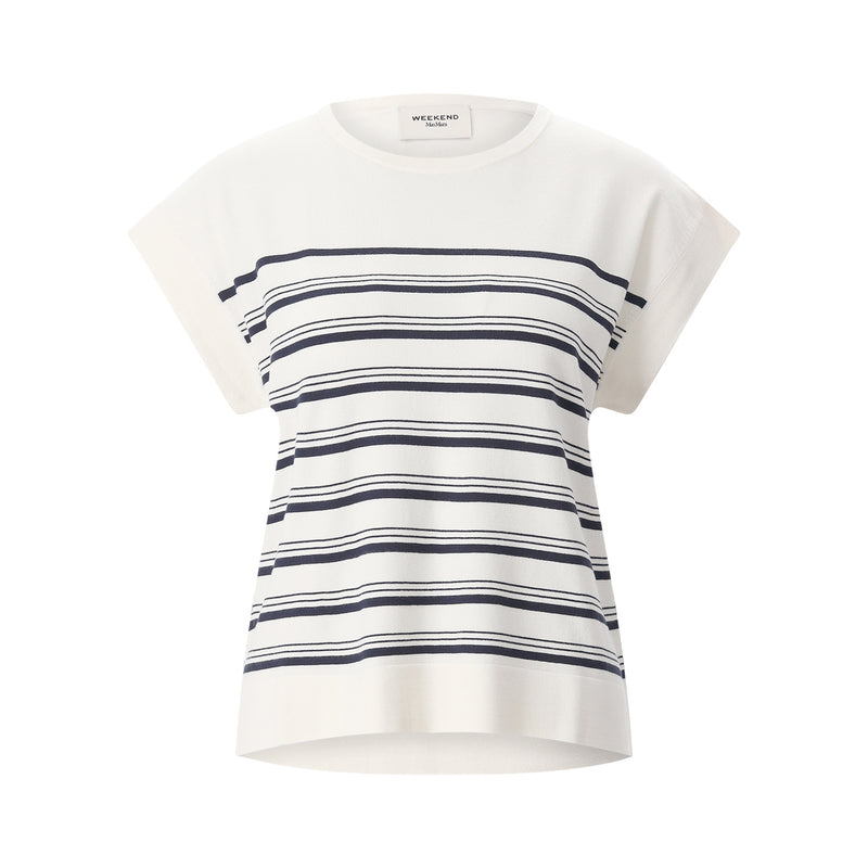 Kurzarm Strick-Pullover Dufo XL / Creme