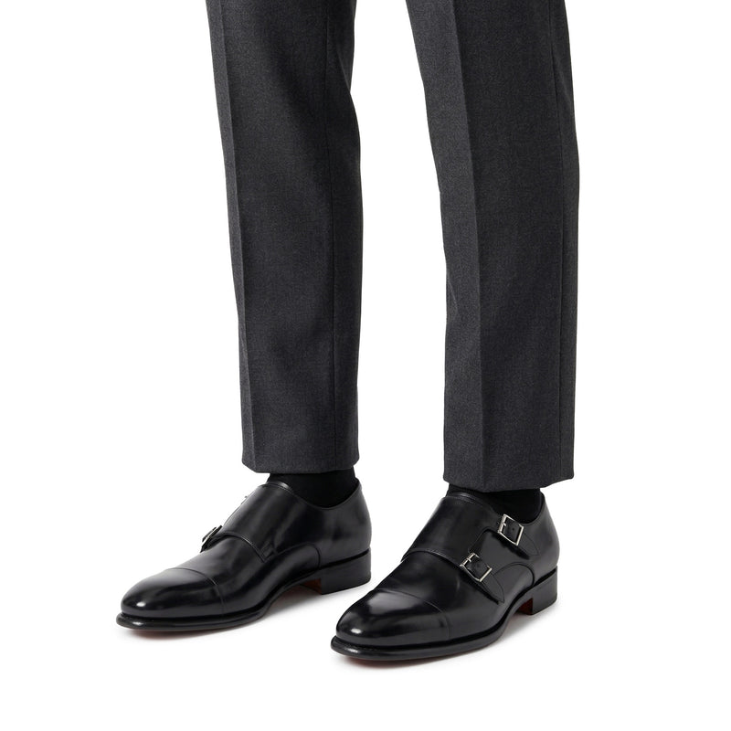 Doppel-Monkstraps aus Leder