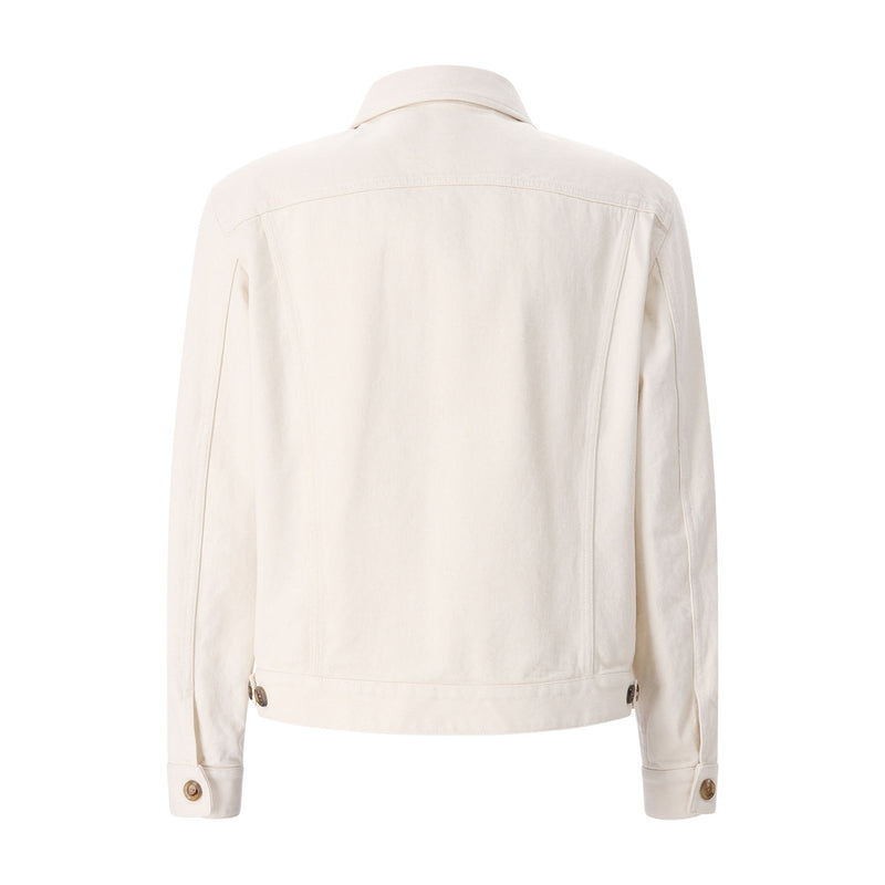 Jeansjacke mit Logo-Detail 54 / Beige