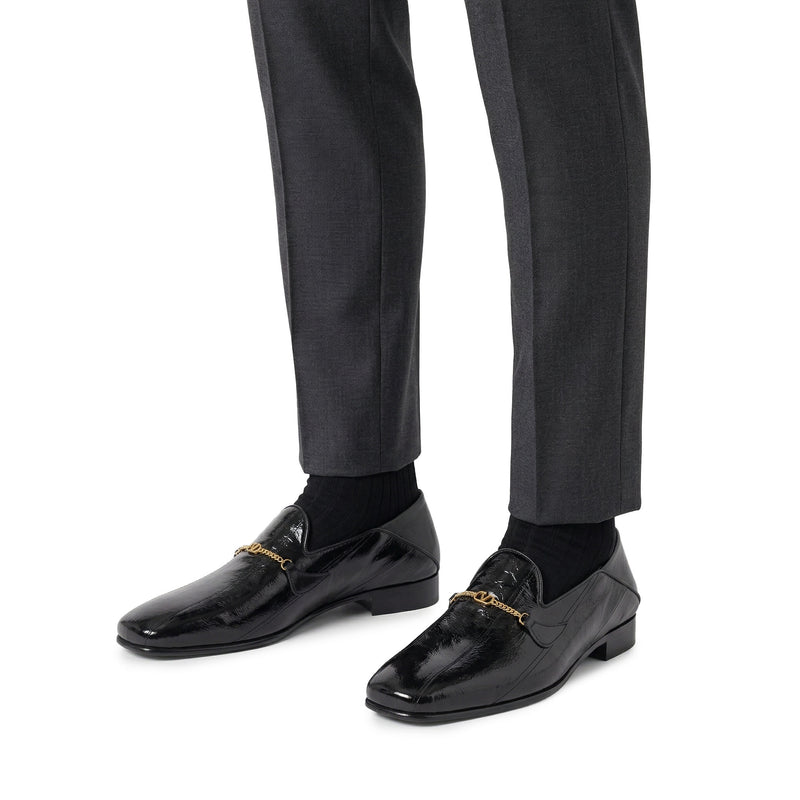 Loafers mit Logo-Applikation