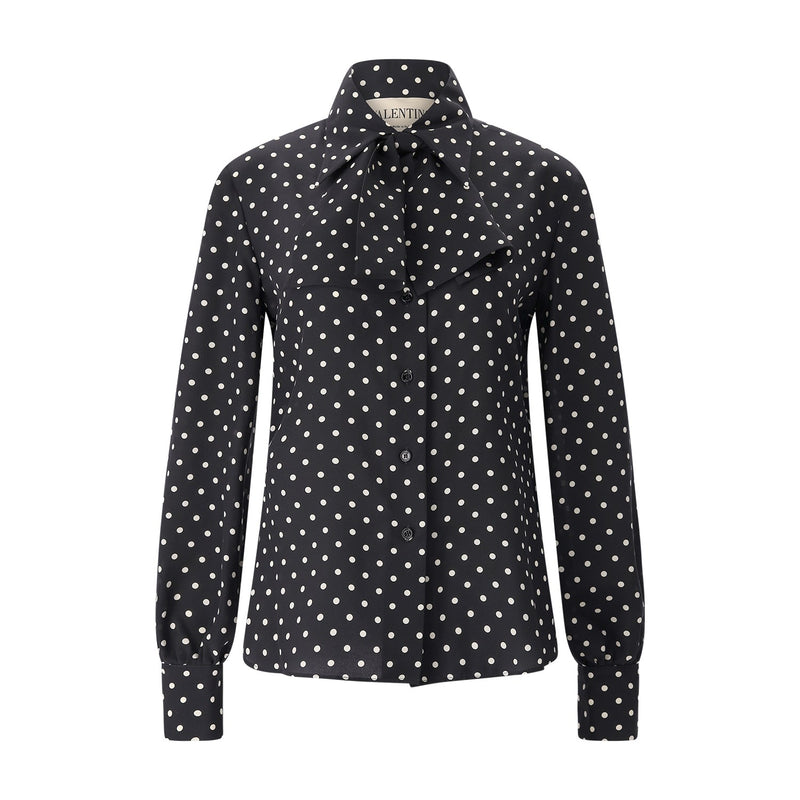 Valentino Seidenbluse mit Punkten Damen