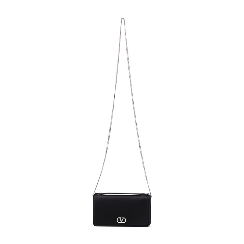 Portmonnaie aus Seide-Mix One Size / Schwarz