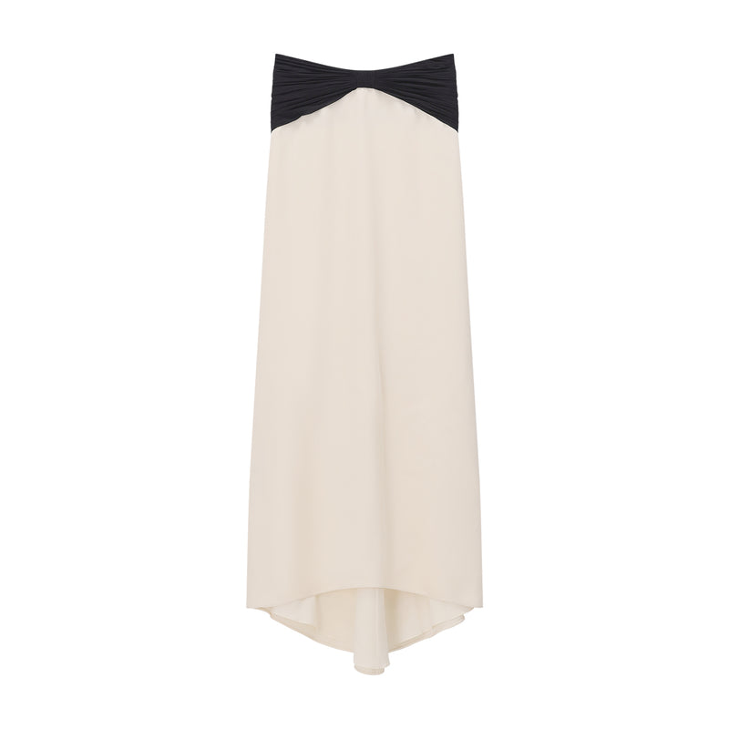 Maxirock aus Seide 38 / Creme