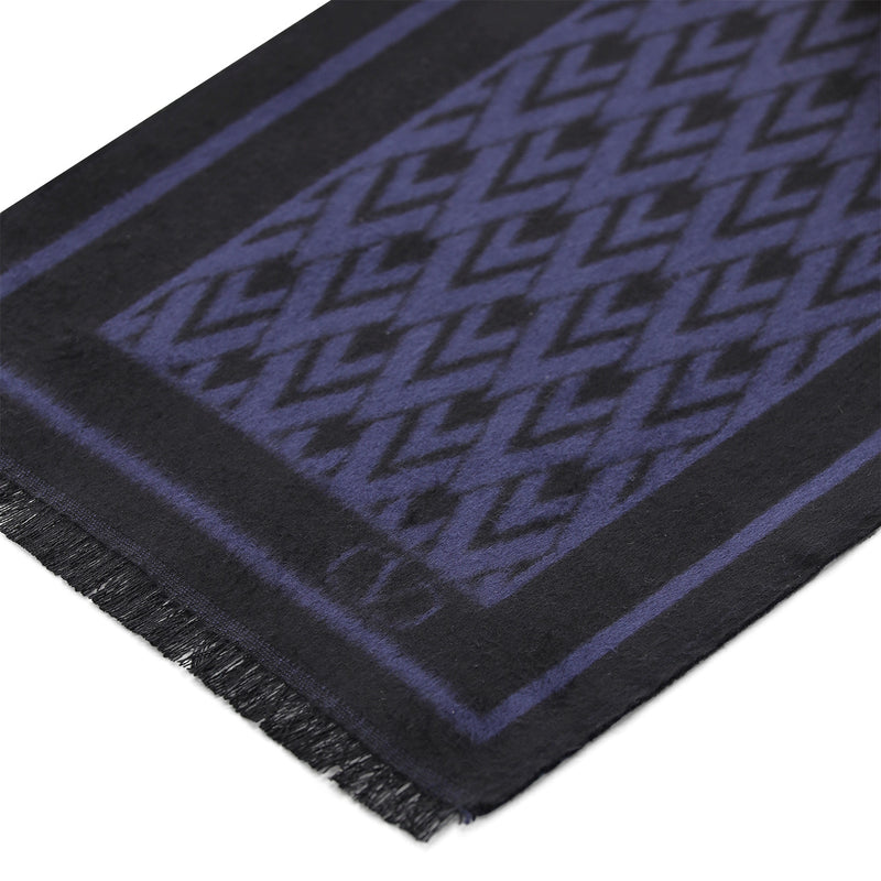 Schal mit Fransen One Size / Dunkelblau
