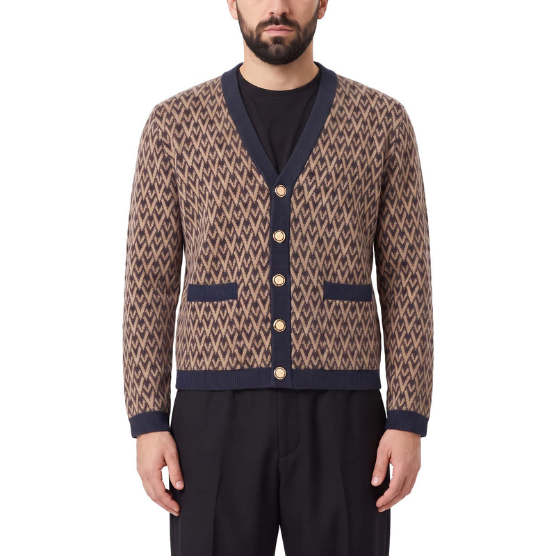 Strickjacke aus Schurwolle XL / Braun