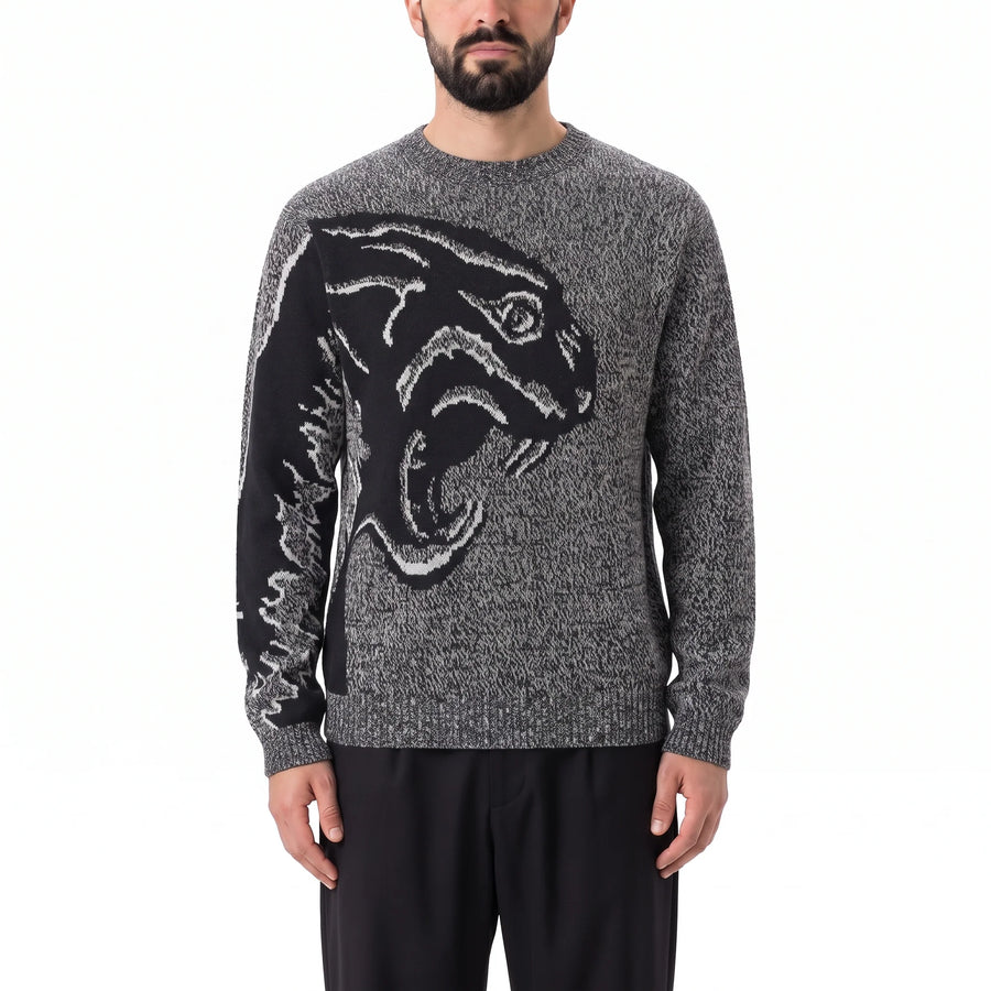 Pullover aus Schurwolle & Baumwolle XXL / Schwarz