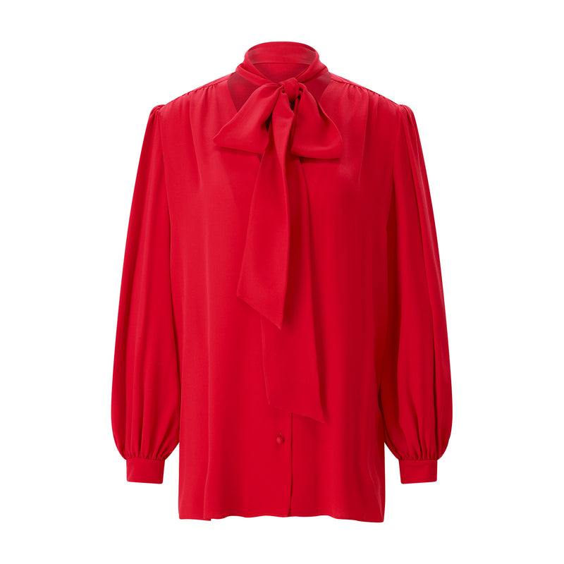 Bluse aus Seide 40 / Rot