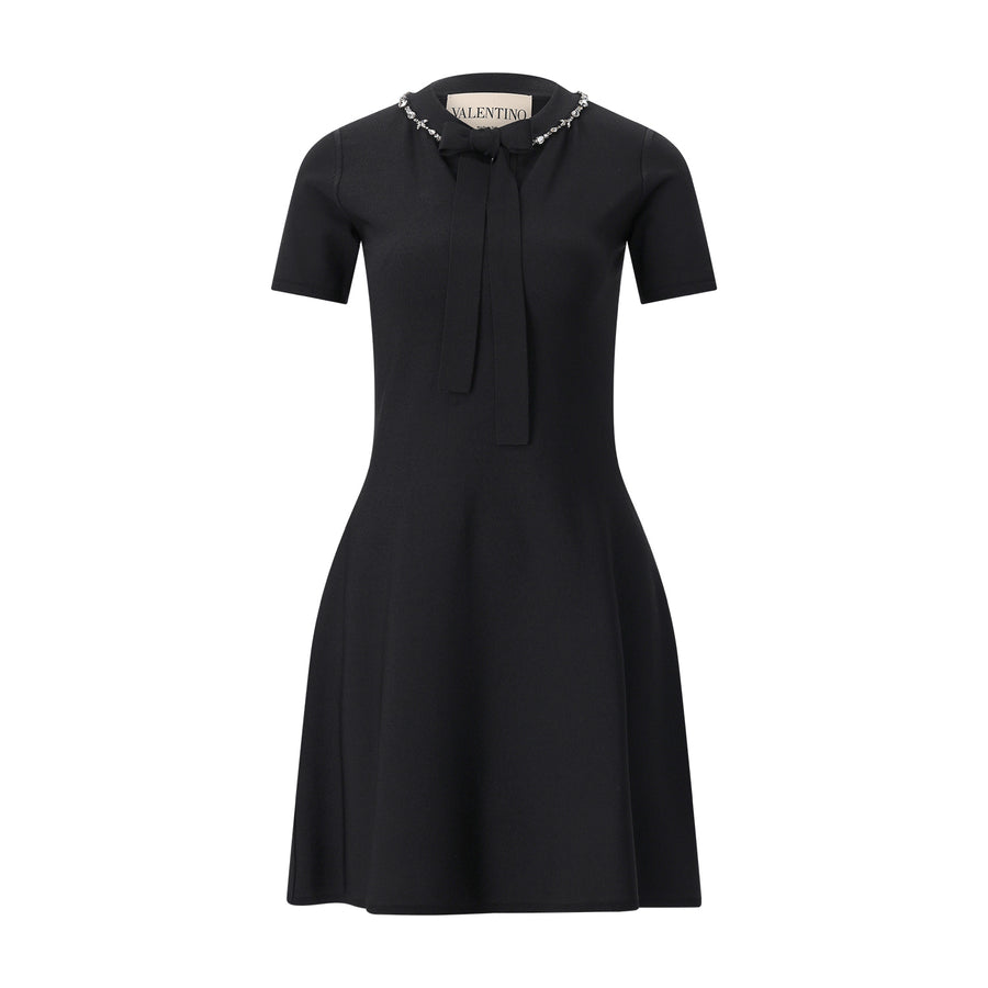 Kleid aus Viskose-Mix L / Schwarz