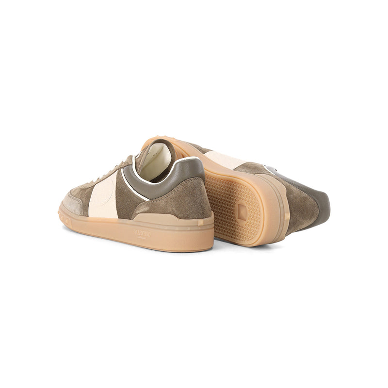 Sneaker aus Leder 46 / Graugrün