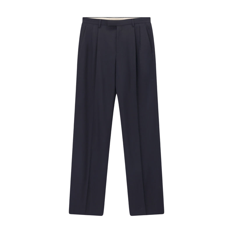 Straight-Fit Hose aus Schurwolle 52 / Navy