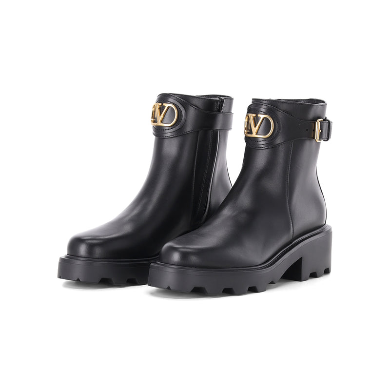 Boots aus Leder 41 / Schwarz