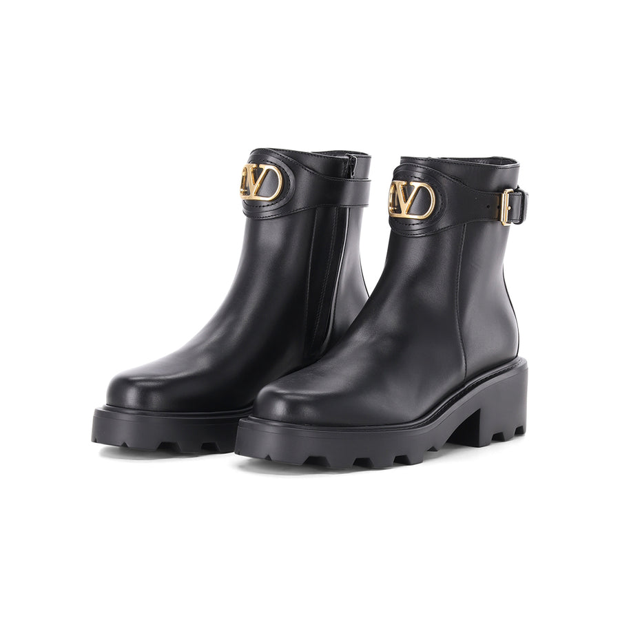 Boots aus Leder 41 / Schwarz