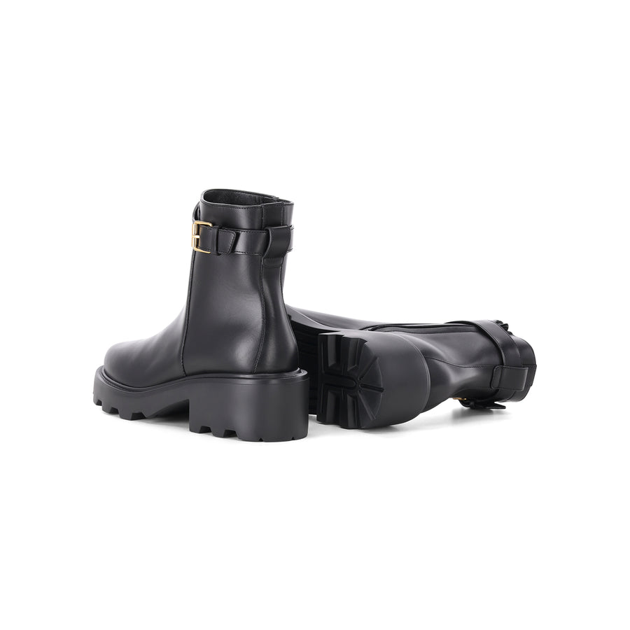 Boots aus Leder 41 / Schwarz
