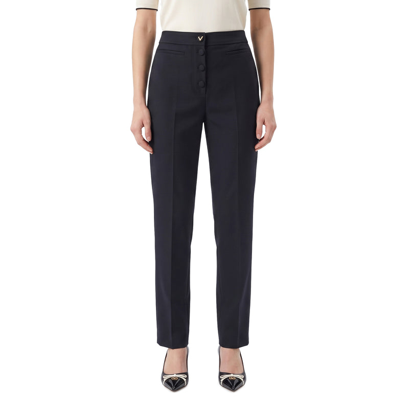 Regular-Fit Hose aus Wolle