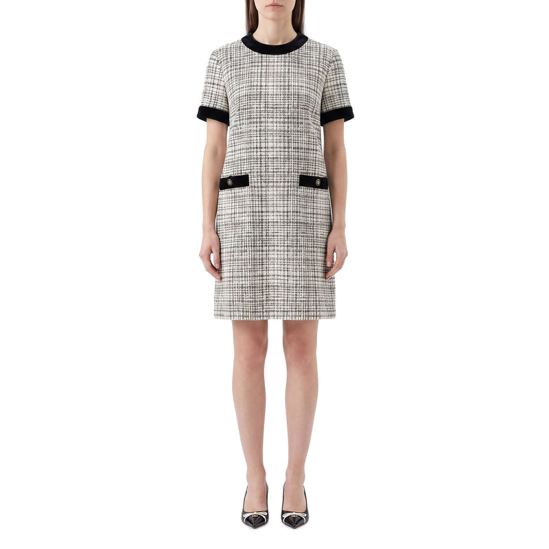 Midikleid aus Schurwolle-Seiden-Mix