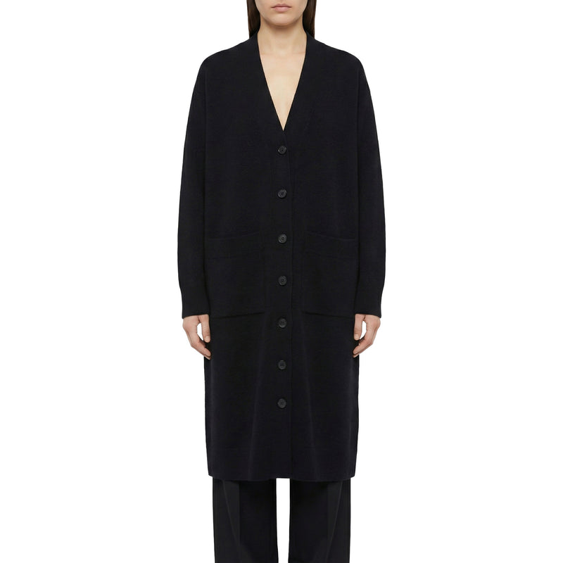 Jil Sander Lange Strickjacke aus Wolle Damen