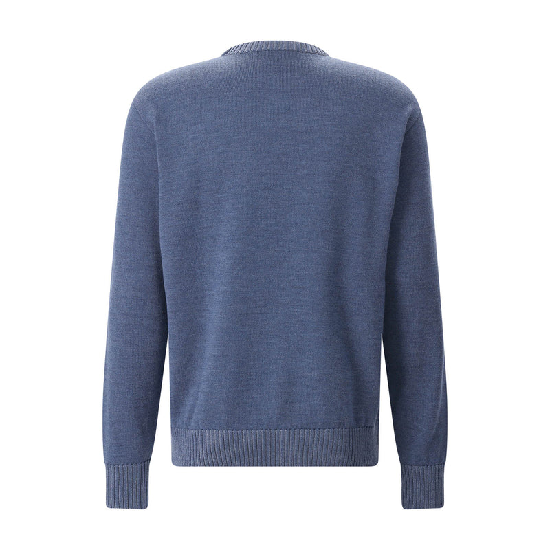 Wool knit sweater, size 4XL / Blue