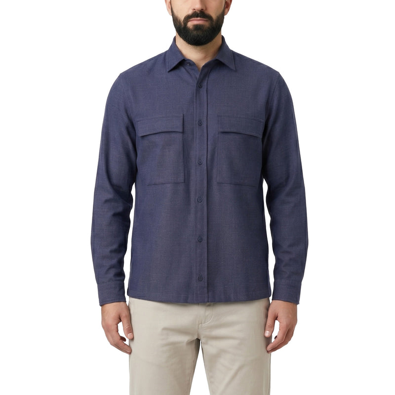 Hemd in Jeans-Optik aus Wolle & Seide