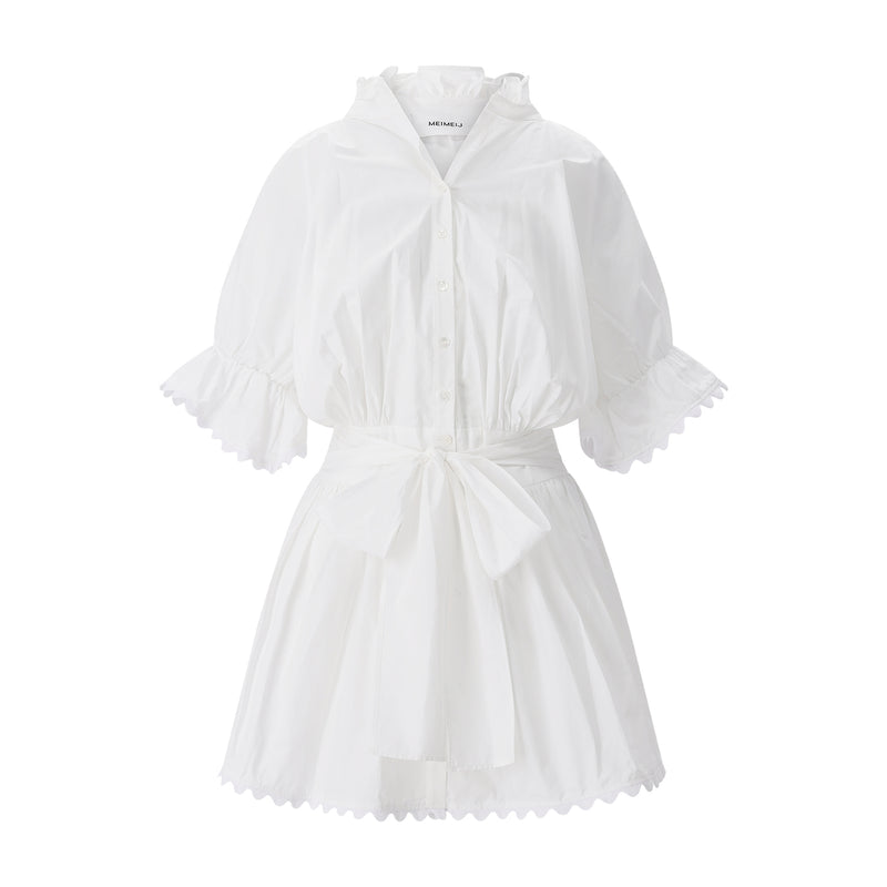 Kurzes Blusenkleid 34 / Weiß