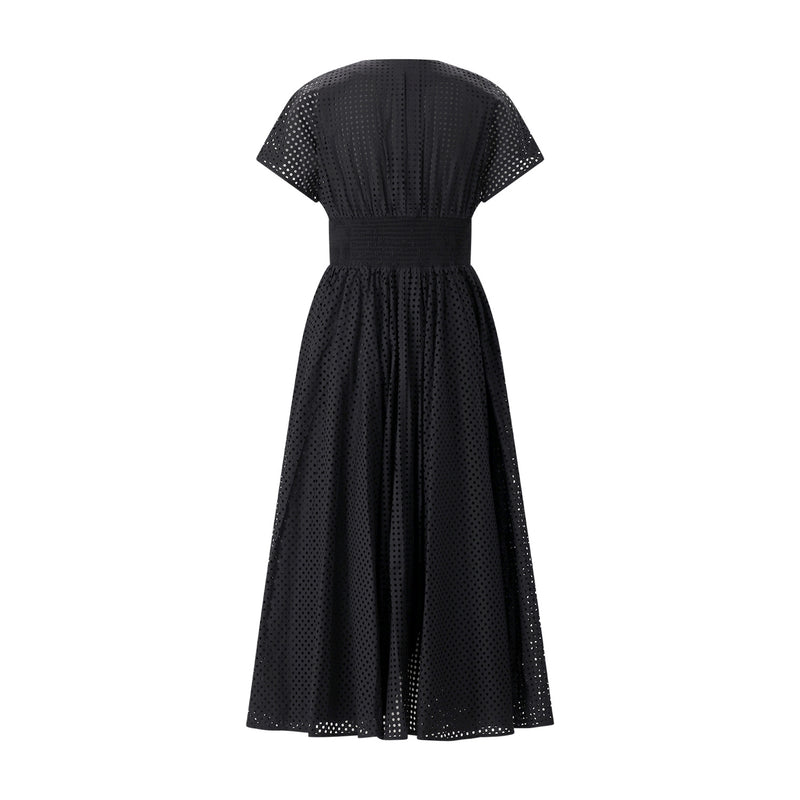 Tailliertes Maxikleid 38 / Schwarz